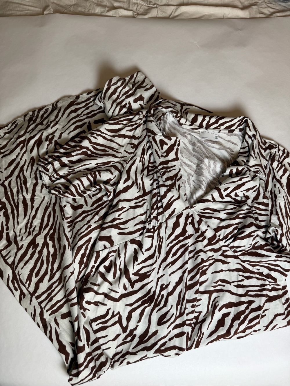 ASOS Curve Brown Zebra Print Maxi Dress
